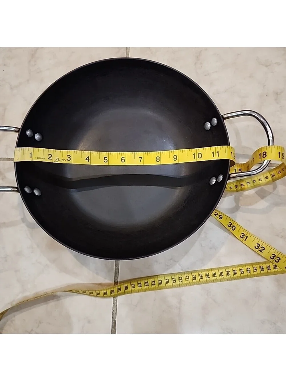 11.50Inch Carbon Steel Flat Bottom Wok SEASONED and Ready to Enjoy